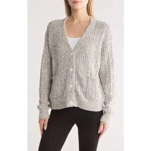 Rag & Bone Edie Oatmeal Cotton Blend Cardigan XXS